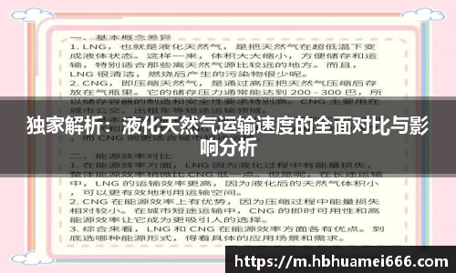 独家解析：液化天然气运输速度的全面对比与影响分析