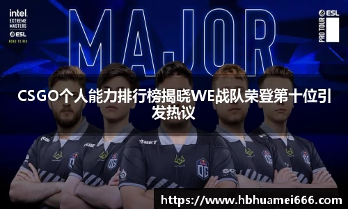 CSGO个人能力排行榜揭晓WE战队荣登第十位引发热议
