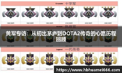 黄军专访：从初出茅庐到DOTA2传奇的心路历程回顾